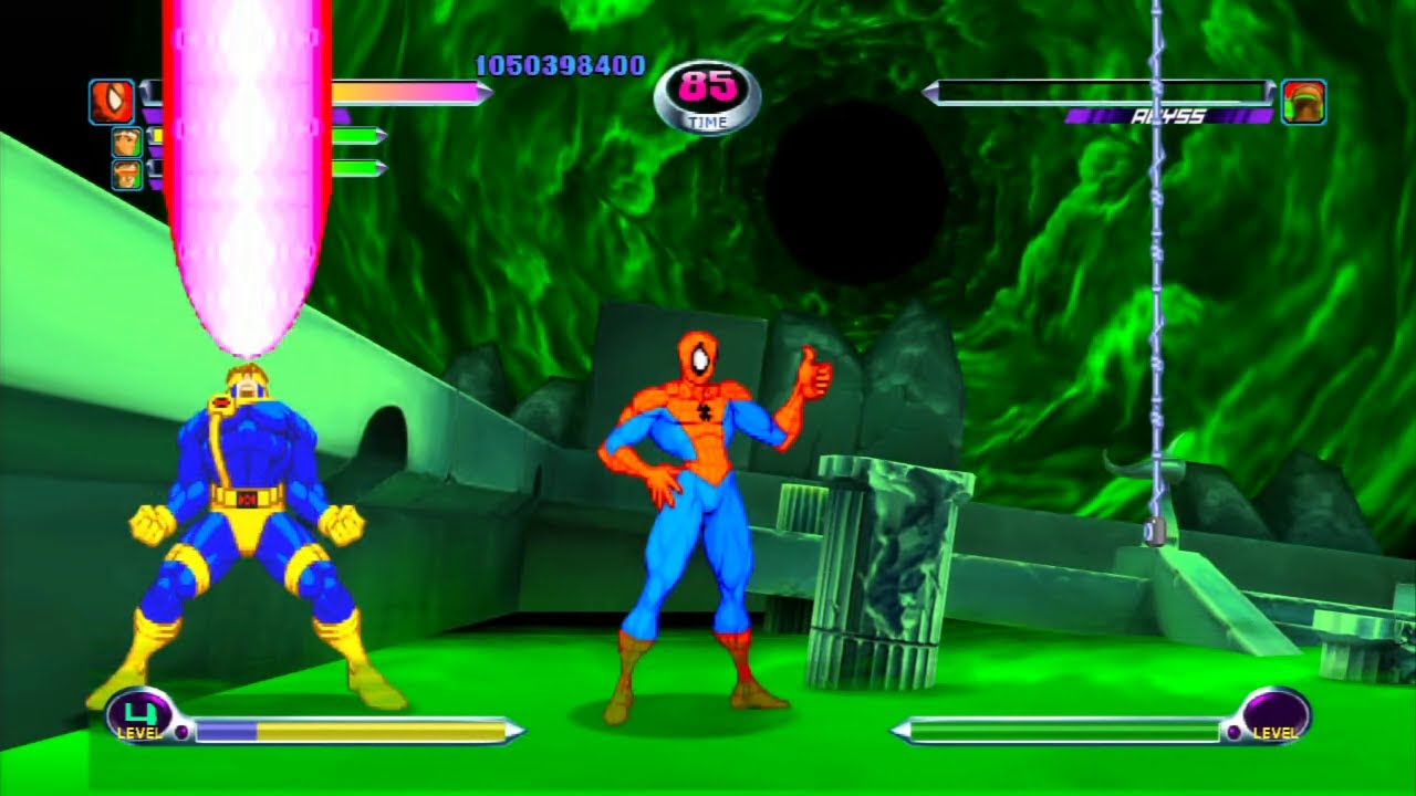 Marvel VS Capcom 2 - Spider-Man/Ryu/Cyclops - Expert Difficulty Playthrough