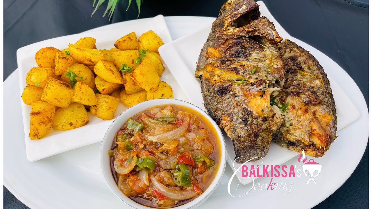 Pommes de terre au four avec du poisson