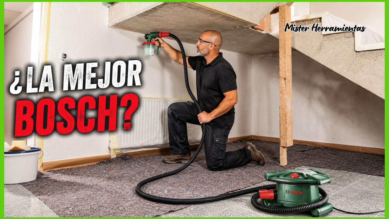 Sistema de Pulverización Bosh PFS 5000 E ¿Esta es la mejor Pistola de pintar Bosch? ➡️ Te lo cuento