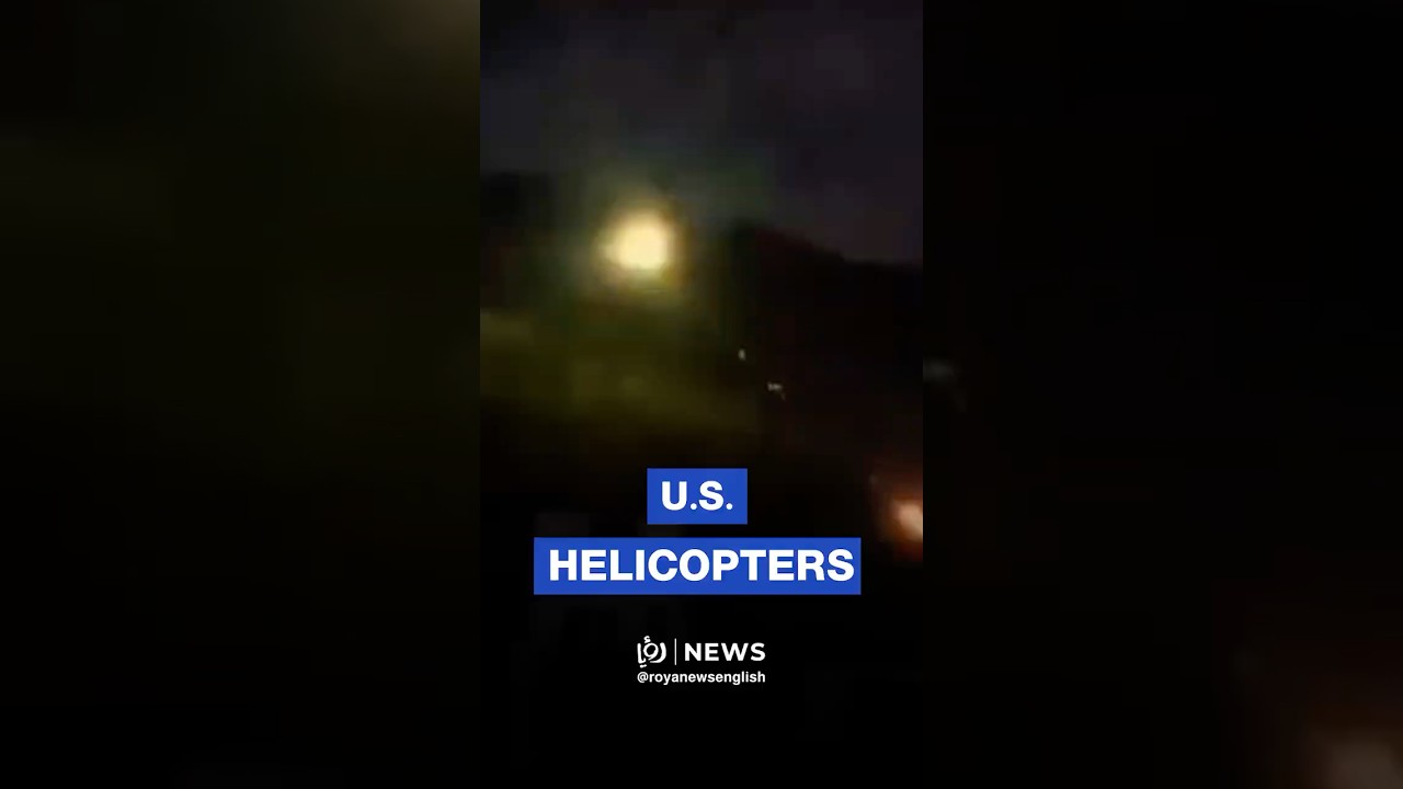 US army helicopters attacking Venezuela&rsquo;s Fort Tiuna military base