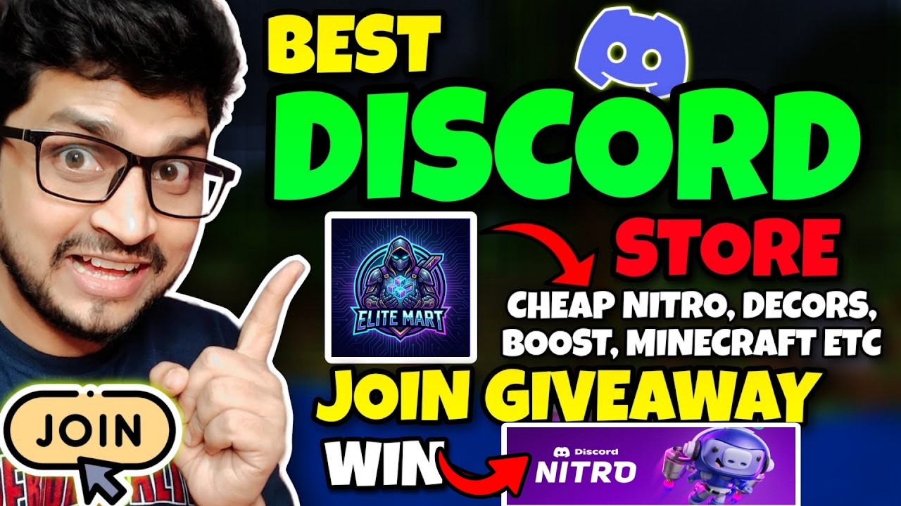 Best Discord Store Join Giveaway Win Free Rewards ( NITRO ) 😱 | Buy Discord Nitro | Elite Mart