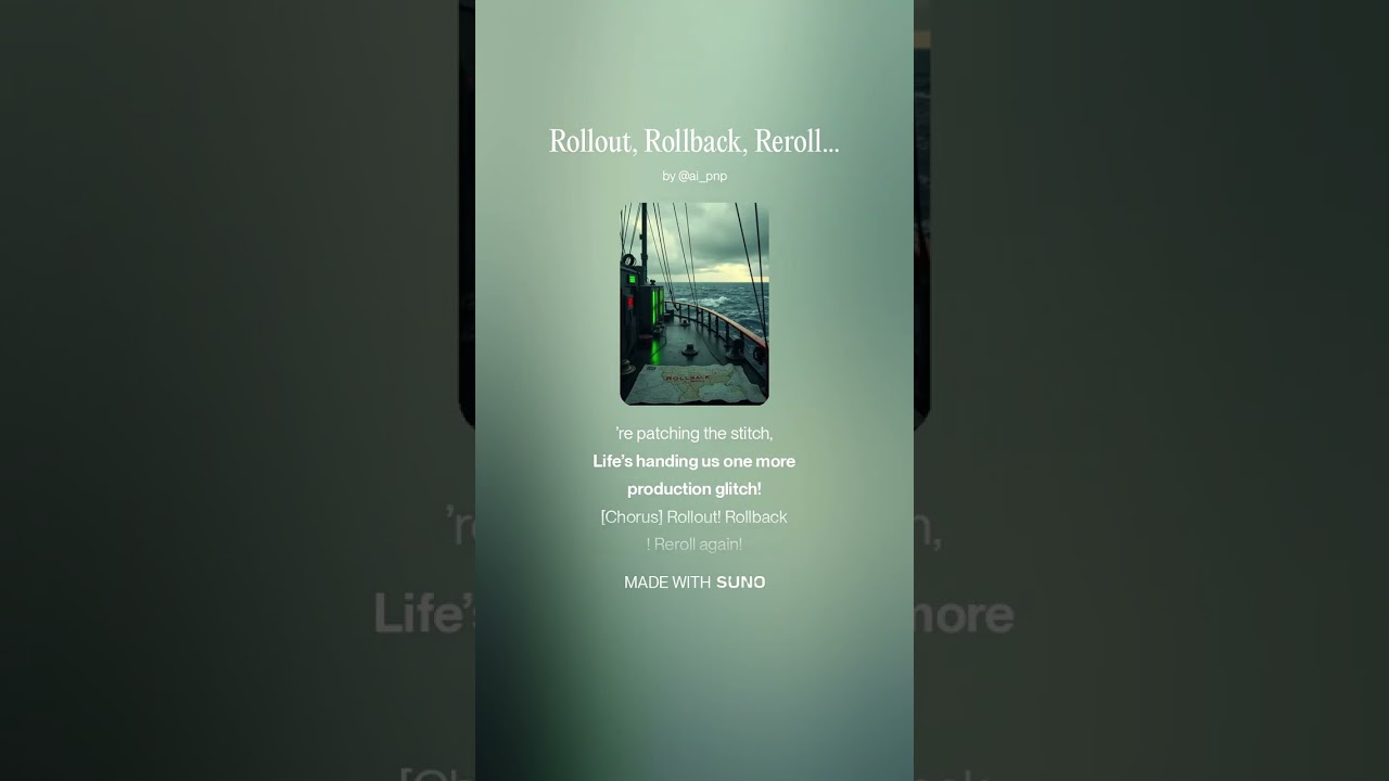 Rollout, Rollback, Reroll (The Backup Disaster)