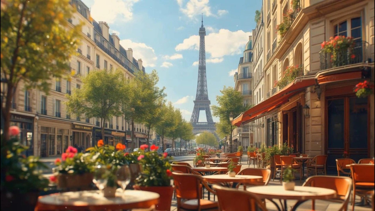 Paris Cafe Jazz ☕ French Instrumental Guitar & Accordion | Cozy Coffee Ambience