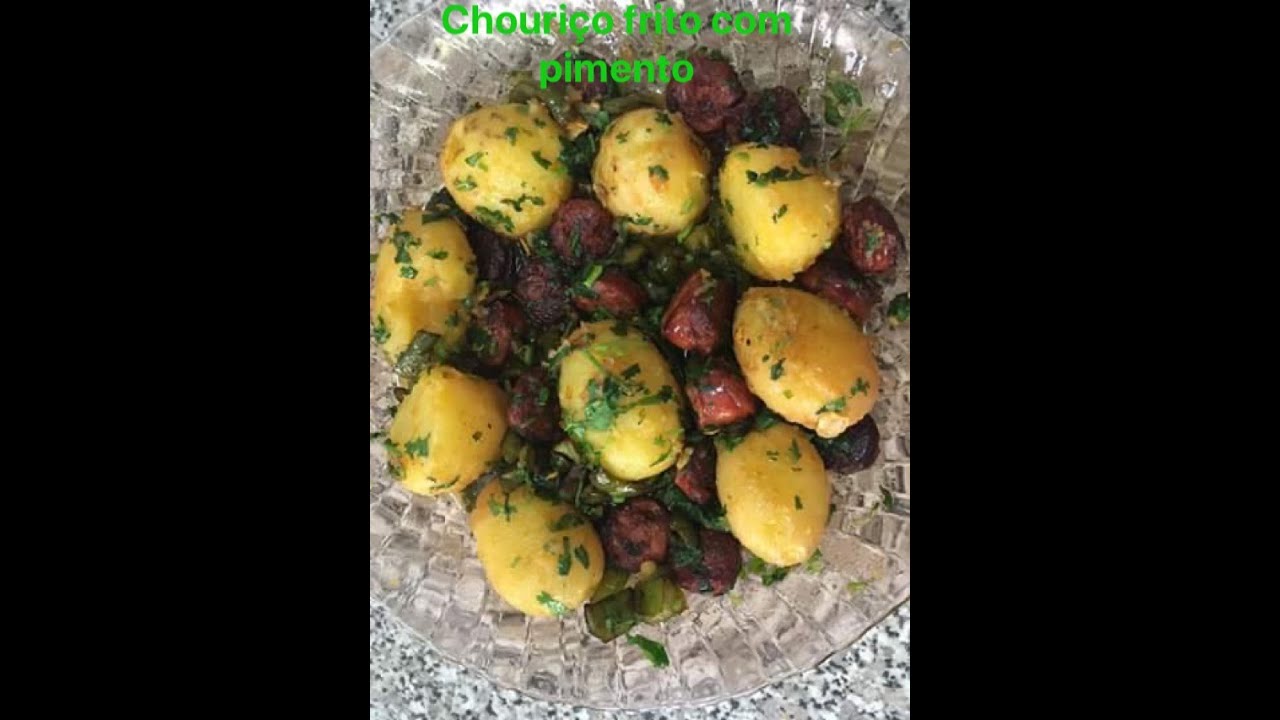 “Chouriço frito com pimentos