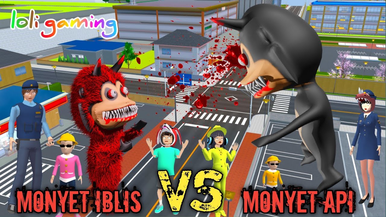 Monyet iblis melawan monyet iblis api siapakah pemenangnya😱😱😱❌❌