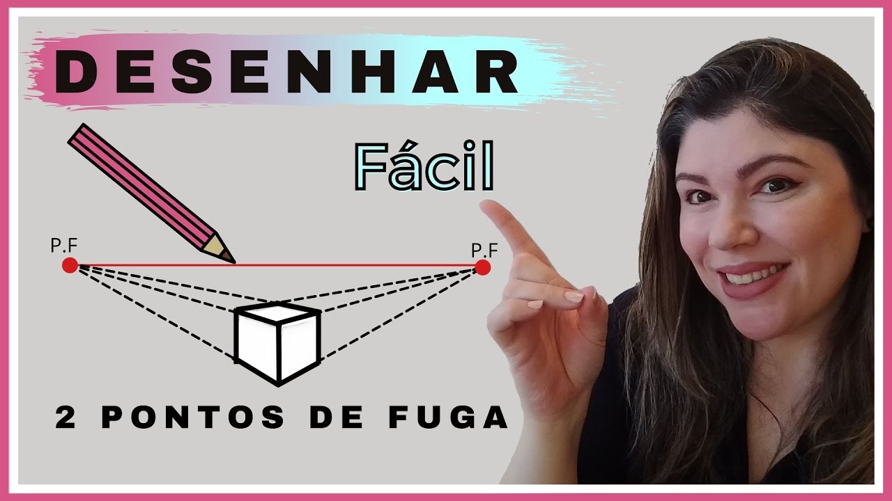 Como desenhar um cubo - técnica dos 2 PONTOS DE FUGA - de forma fácil usando a régua. Passo a passo😉