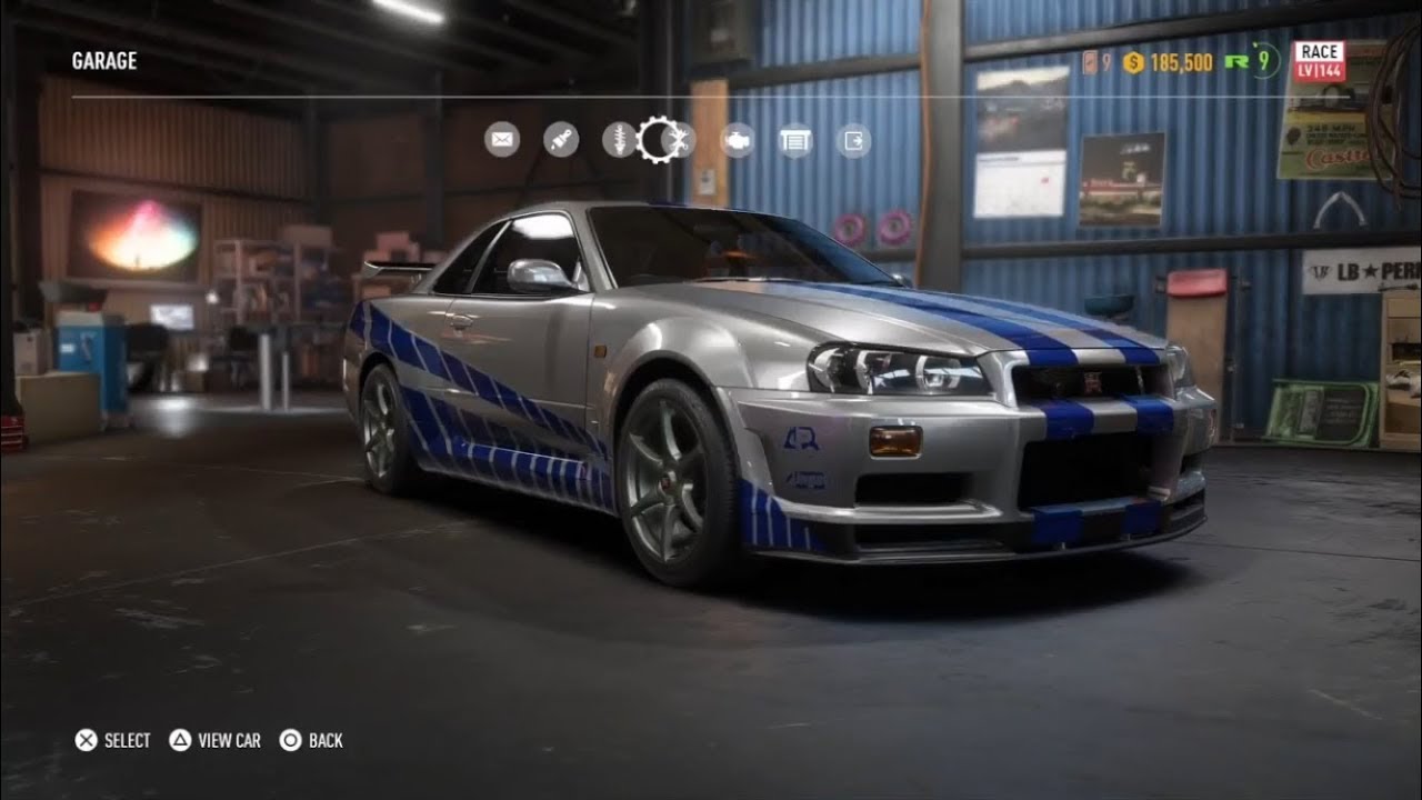 Need For Speed Payback Paul Walker skyline build