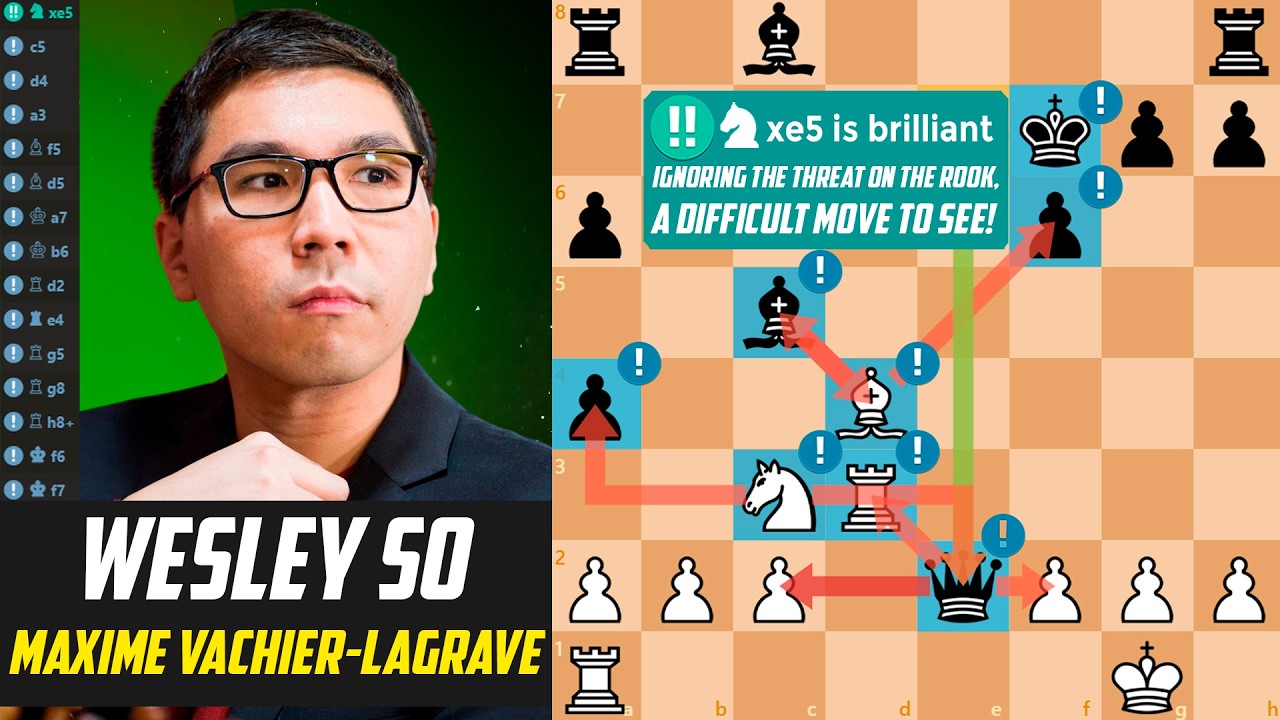 ♟️ Maxime Vachier-Lagrave CRUSHES Wesley So!                                  [Stockfish 17]
