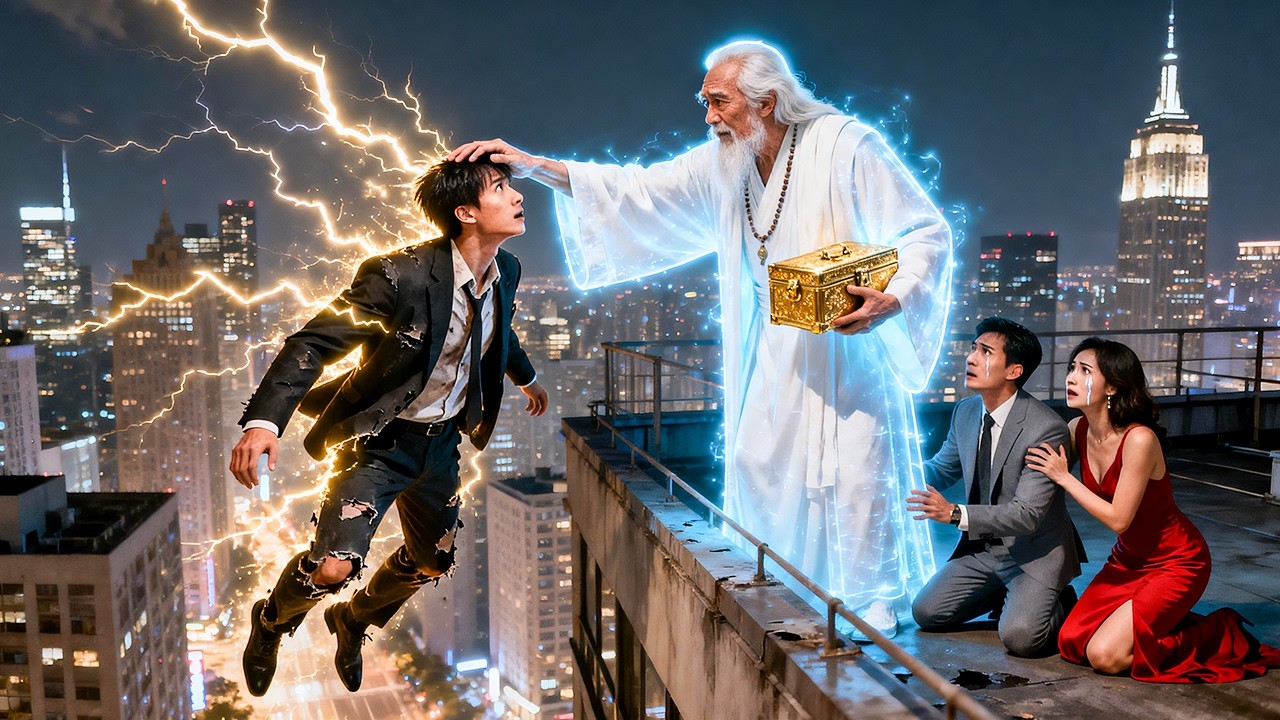 Pushed off 18th floor—mystic elder saved me! Got infinite wealth, crushed cheaters at peak!