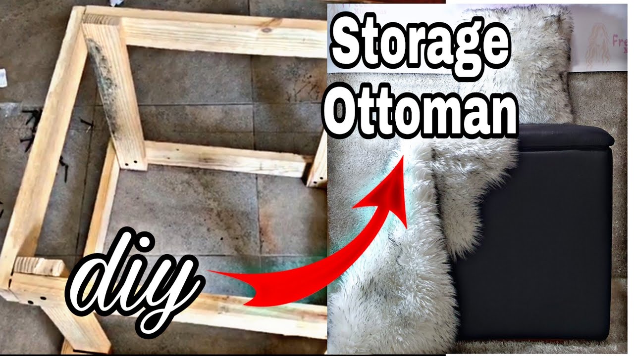 #diystoragebox #diystorageottoman                 DIY Storage ottoman/Storage box