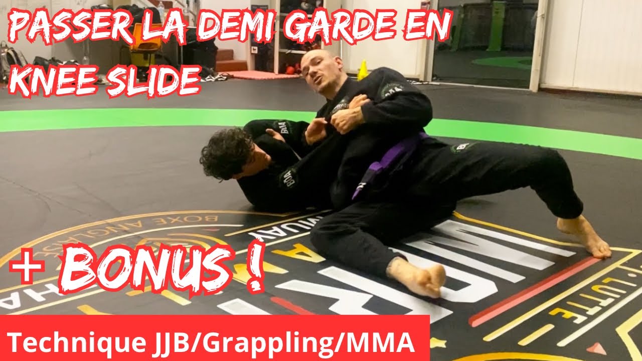 Comment passer la demi garde en knee slide, technique JJB MMA Grappling 