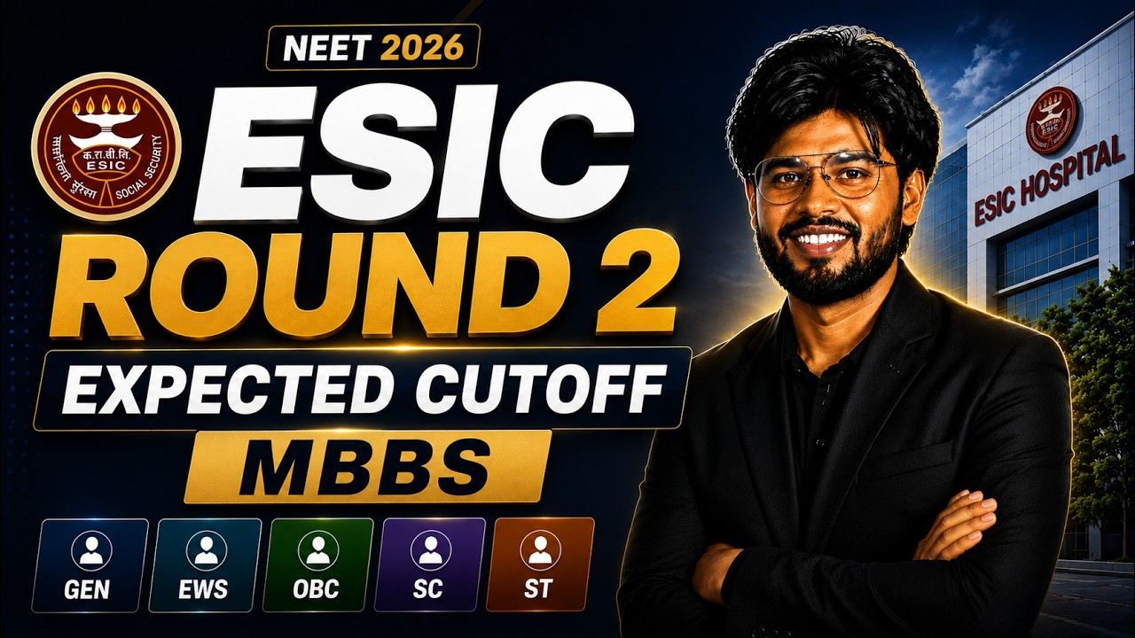 NEET 2026 ESIC QUOTA ROUND 2 EXPECTED CUTOFF 🔥 | LAST YEAR CUTOFF ANALYSIS | #neet2026 #esic