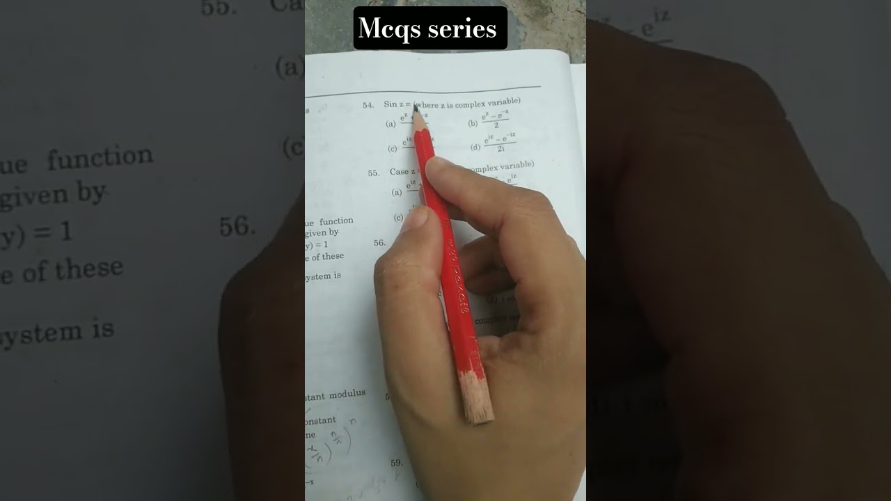 complex analysis mcq