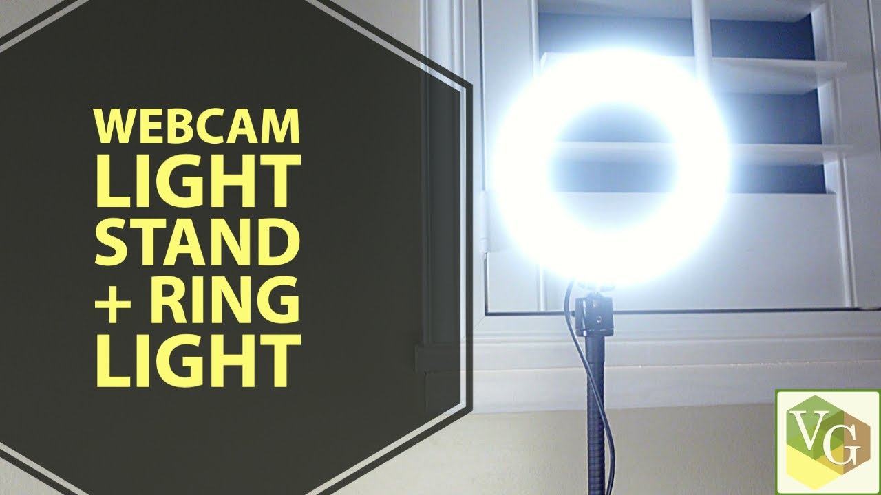 Acetaken Webcam Streaming Light, Webcam Stand 25 Inch Dual Arm, Ring Light
