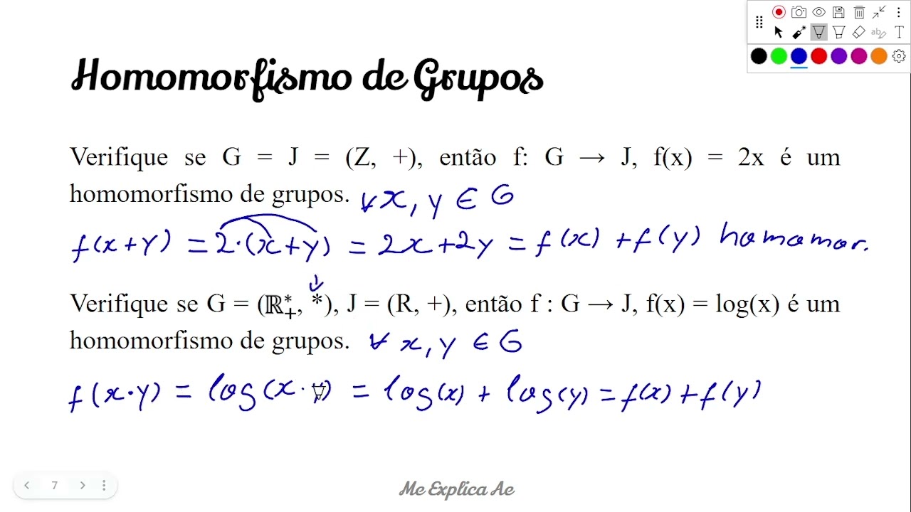 Homomorfismo de Grupos - Núcleo de um Homomorfismo - ÁLGEBRA AULA 14