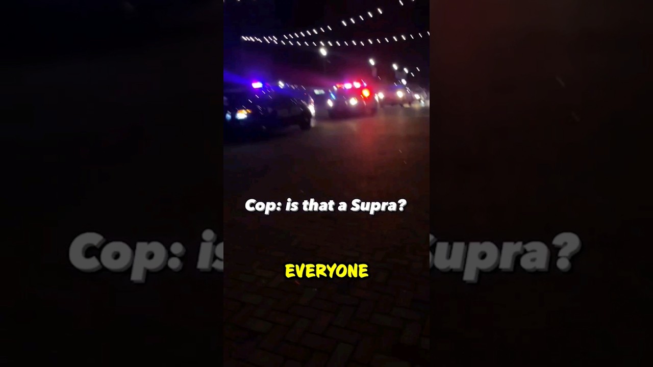 Cop Shuts Down Car Meet with Hilarious Jokes - Epic Police Encounter 😂 #shorts