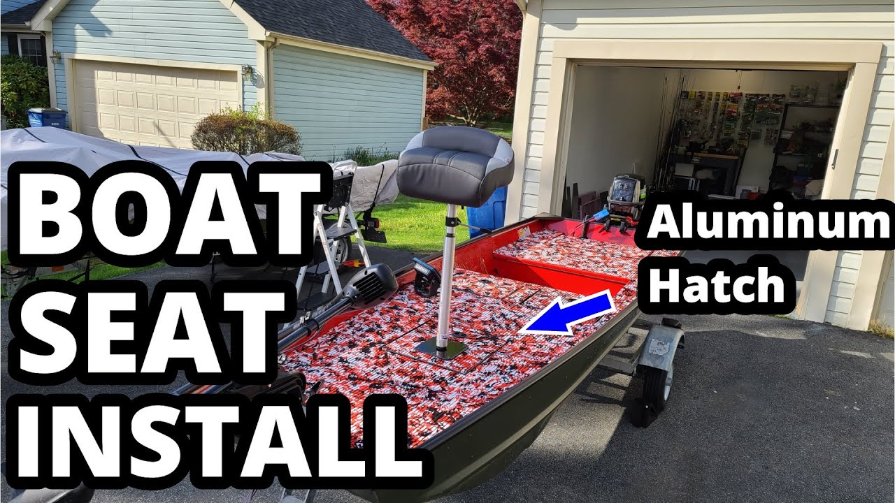 How To Install A Pedestal Seat Onto ALUMINUM HATCH LID {Jon Boat To Bass Boat} Alumacraft 1232