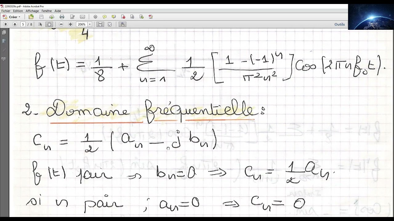 des exercices corrigés sur la série de Fourier 