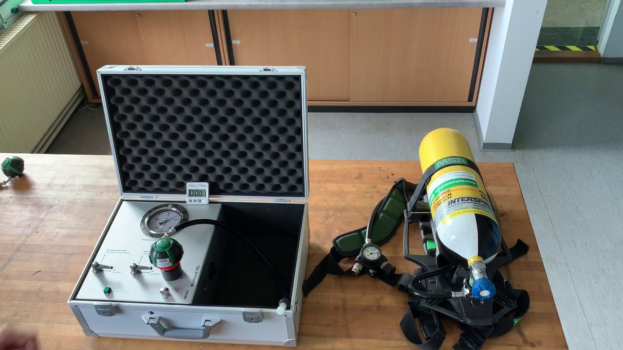 Atemschutztechnik Menzl, Multitest ND - Pr&uuml;fkoffer, Pr&uuml;fbeispiel: Lungenautomat-&Uuml;berdruck