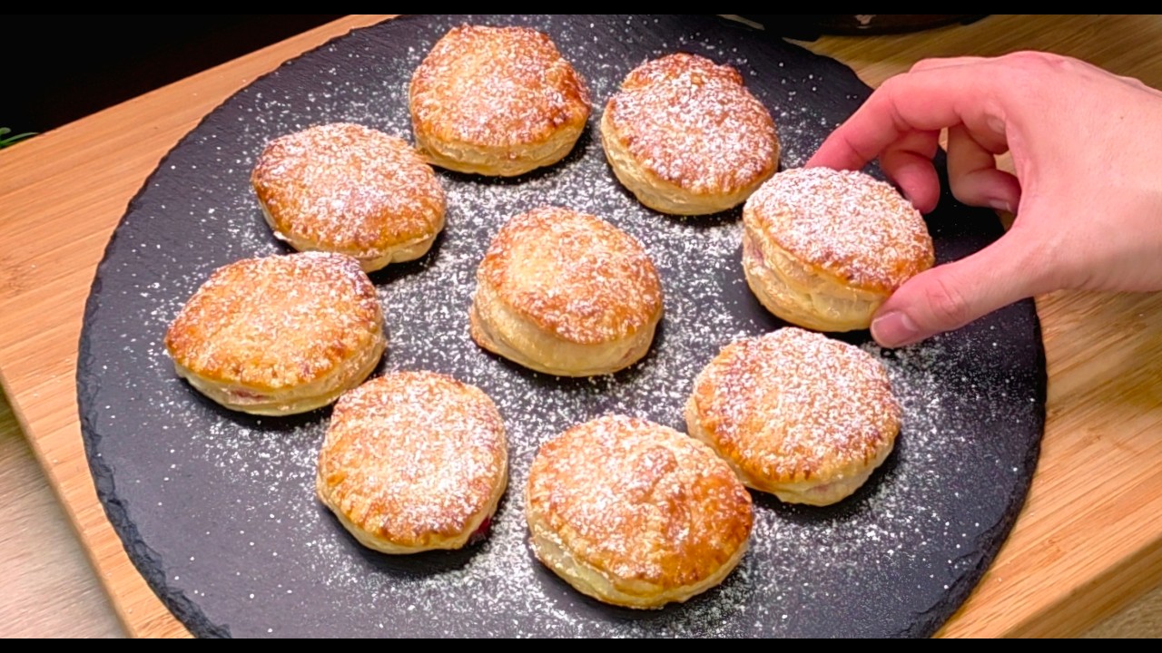 У тебя есть слоеное тесто? Никто не верит, как просто этот трюк! (Быстрые берлинские пончики из духо