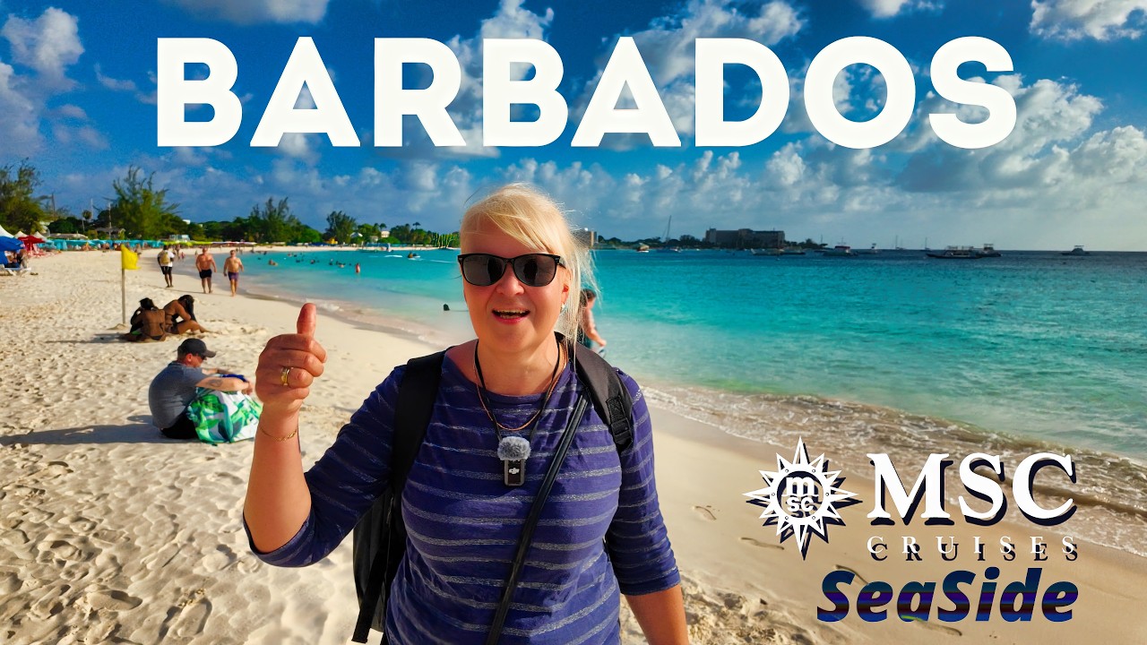 Остановка MSC Seaside на Барбадосе! Великолепный пляж Turtle Beach в заливе "Carlisle Bay"