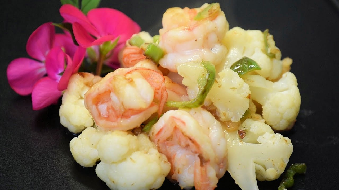 Cauliflower & Prawns Stir-Fry | Chinese Style Recipe