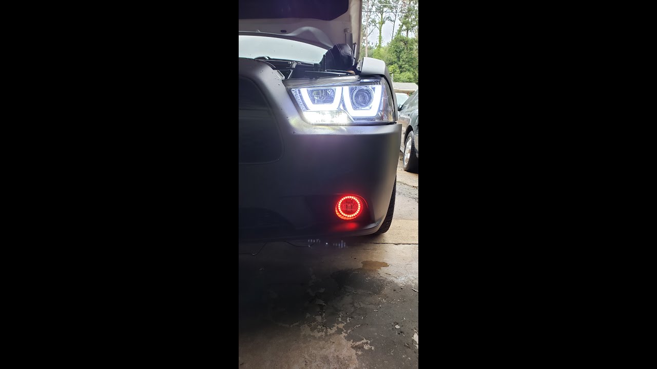 RGB fog lights install on a Dodge Charger! Complete guide