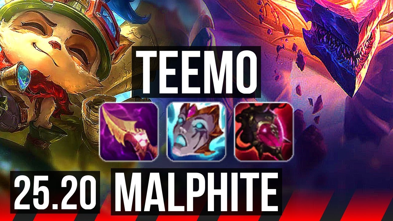 TEEMO vs MALPHITE (TOP) | 1200+ games | KR Master | 25.20