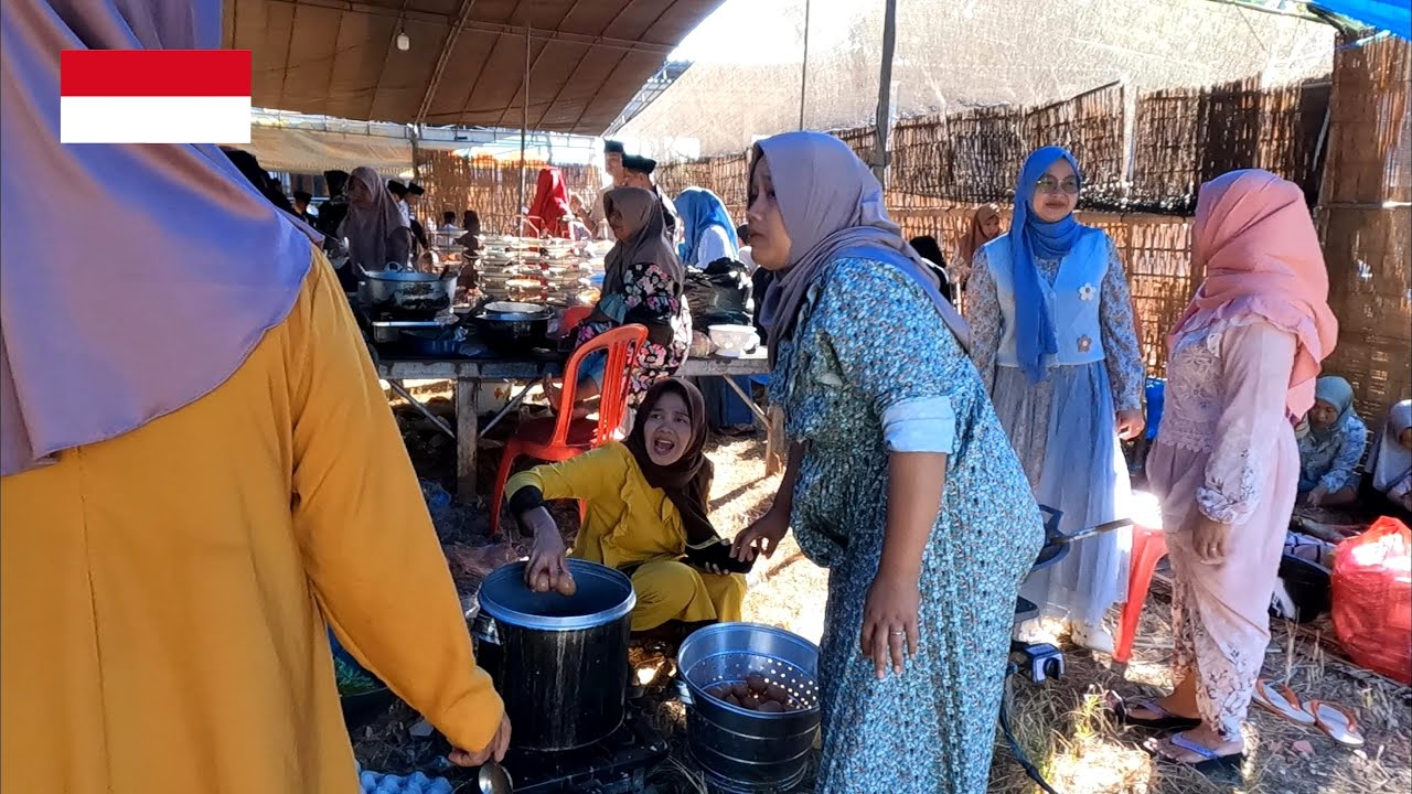 Village life in indonesia the atmosphere during a wedding in rural Indonesia