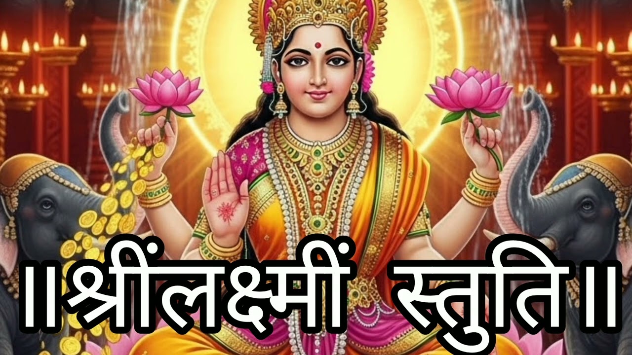  ॥श्रीं लक्ष्मीं स्तुति॥ सर्वमङ्गलमाङ्गल्ये, शिवे सर्वार्थसाधिके।