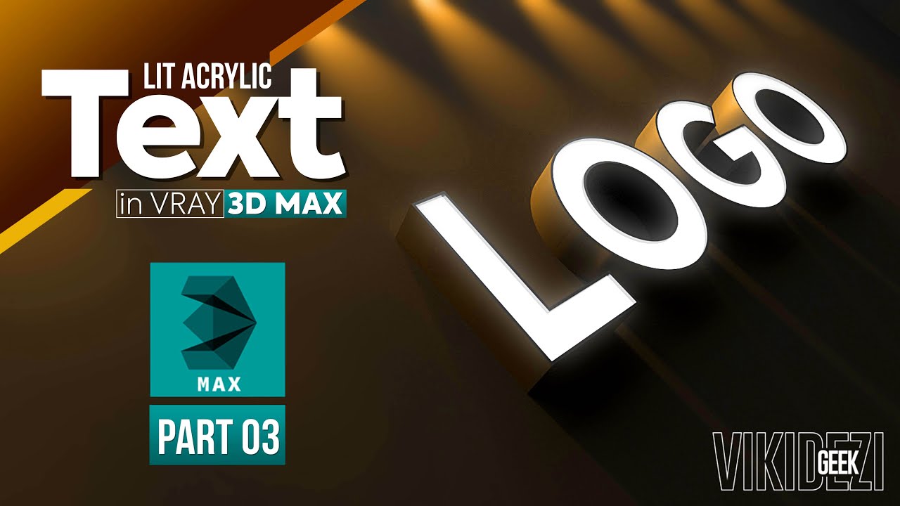 LIT TEXT IN 3D MAX | FOR BEGINNER
