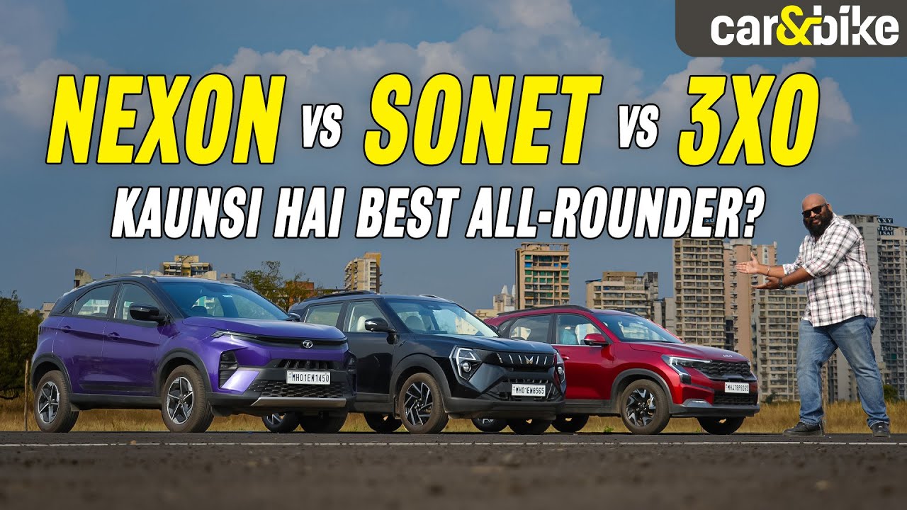 Tata Nexon vs Kia Sonet vs Mahindra XUV 3XO Comparison | Turbocharged Petrol AT Subcompact SUVs
