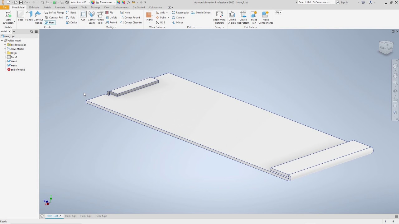 06 Autodesk Inventor 2020 Sheet Metal - Hem
