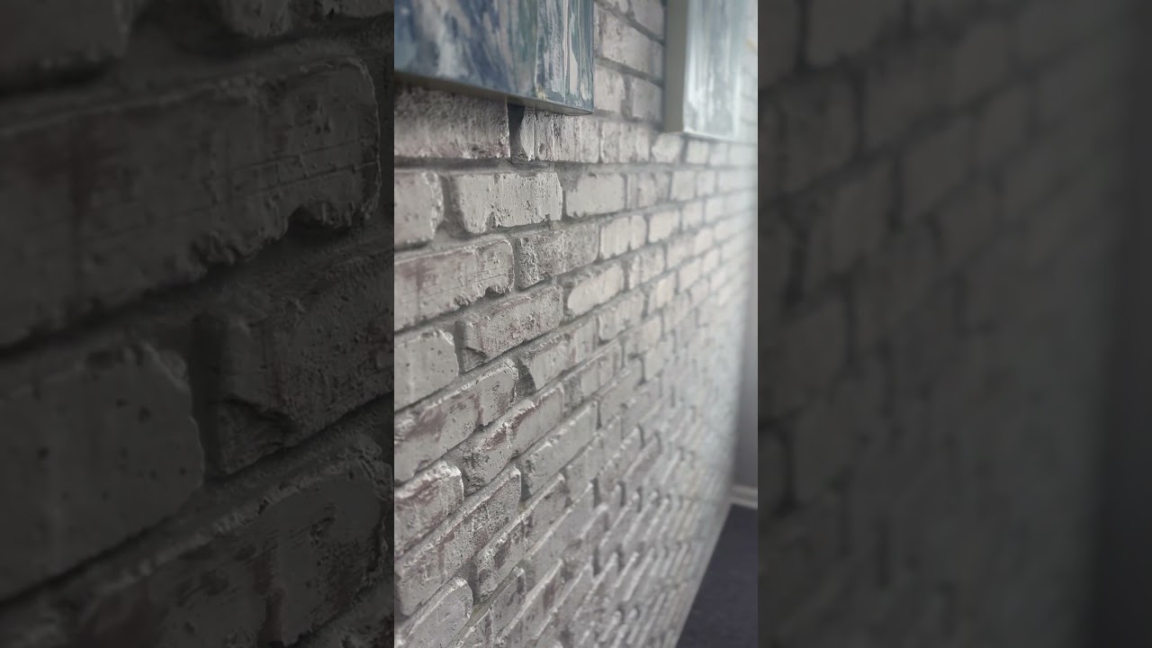 Faux Brick Wall Panels! Brick Accent Wall. 