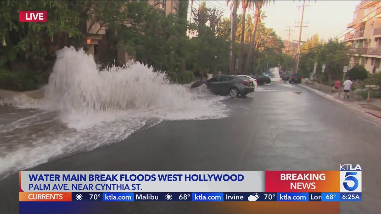 Residents react to dangerous, gushing water flooding WeHo streets