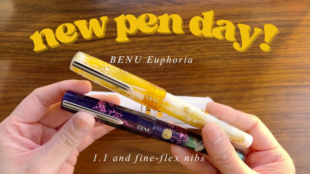 ✨ Fountain pen chat: BENU Euphoria Milk & Honey 1.1 stub + Summer Magic fine-flex | new pen day