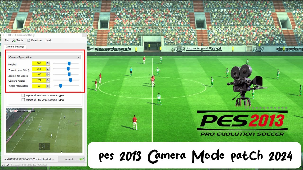 pes 2013 " create your own wide camera setting