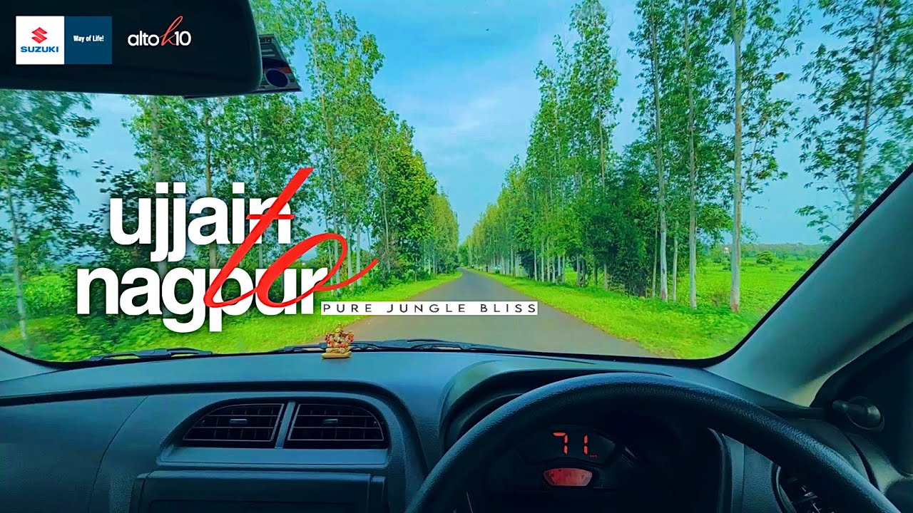Driving Through Satpura's Most Beautiful Forest🌿: Ujjain - Indore - Omkareshwar to Nagpur 🚗 #viral