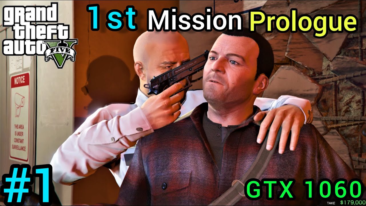 Bank Robbery || GTA 5 Mission Prologue || Full Resolution 60 FPS