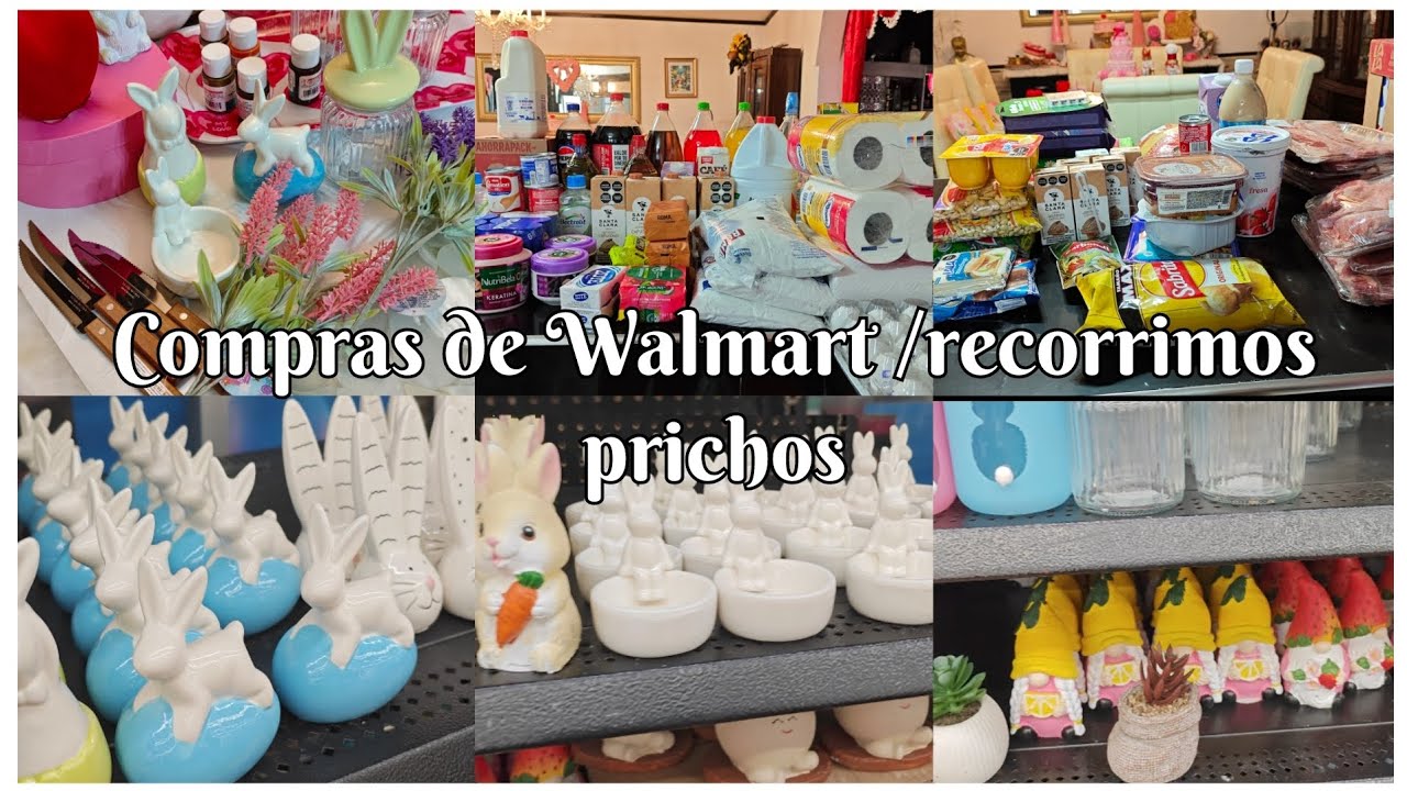 Compras de Walmart / recorrimos prichos llegaron los conejos de pascua#despensa