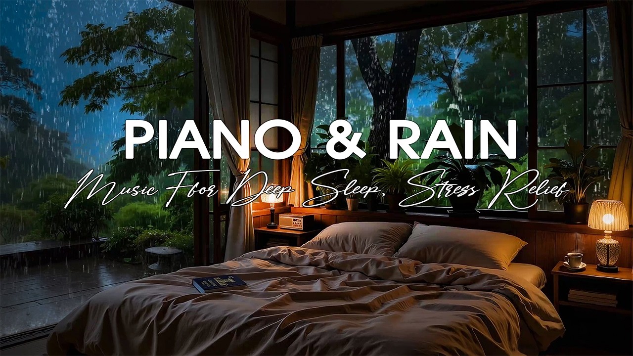 Relaxing Sleep Music 🌧️ Healing Rain + Piano for Stress Relief & Deep Sleep | FALL ASLEEP INSTANTLY