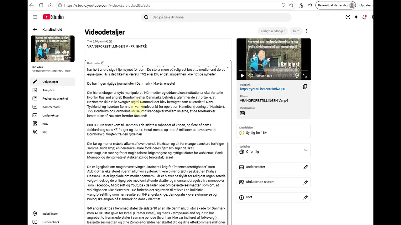 YOUTUBE shits on the Danish Constitution