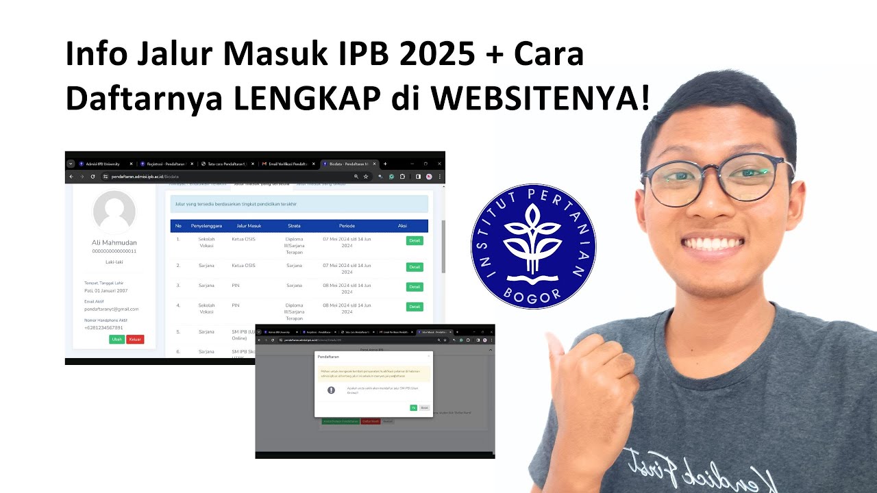 Info Jalur Masuk IPB 2025 + Cara Daftarnya