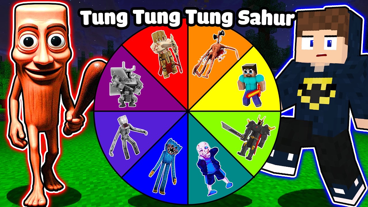 JAYGRAY MỜI TUNG TUNG SAHUR THAM GIA VÒNG QUAY MAY MẮN TRONG MINECRAFT🌈🧹👺THỬ THÁCH TROLL BRAINROT