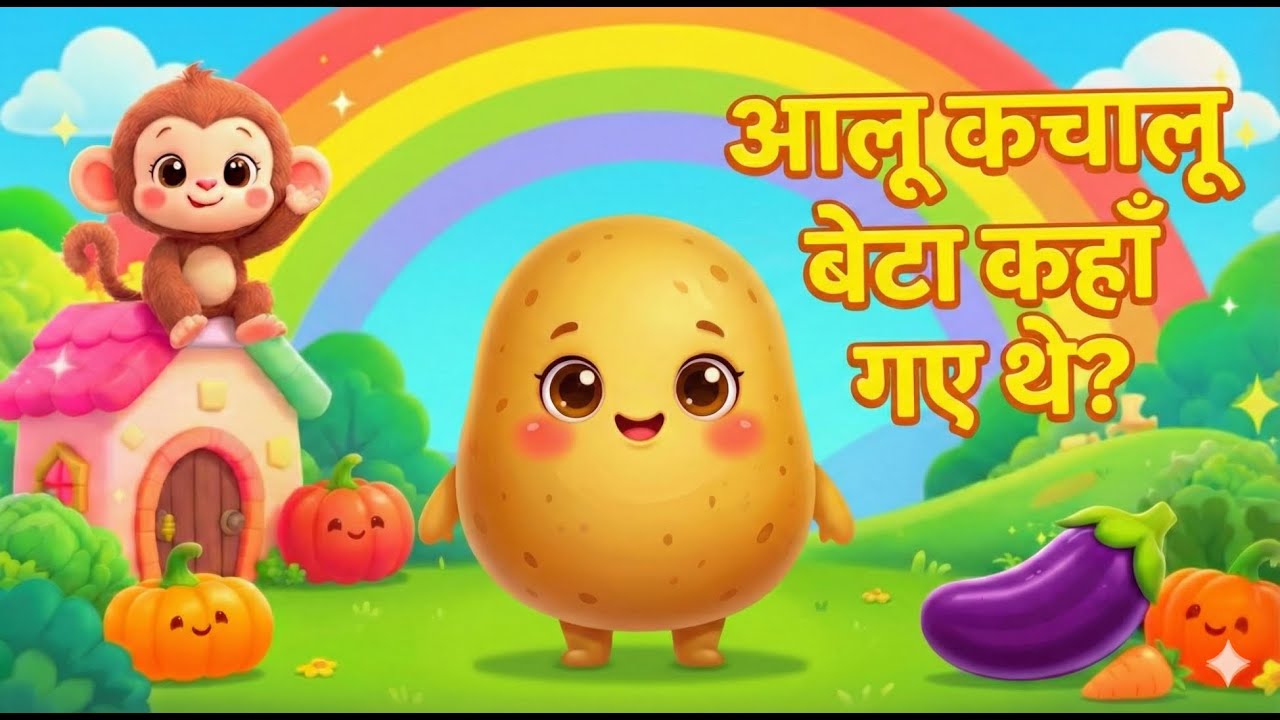 Aloo Kachaloo Beta Kahan Gaye The 🥔 | Funny Dance Song 💃 | Aloo Cartoon | Hindi Rhymes | kids song
