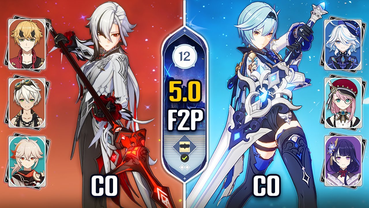 F2P C0 Eula Hypercarry & C0 Arlecchino Hypercarry Team | Spiral Abyss 5.0 Floor 12 | Genshin Impact