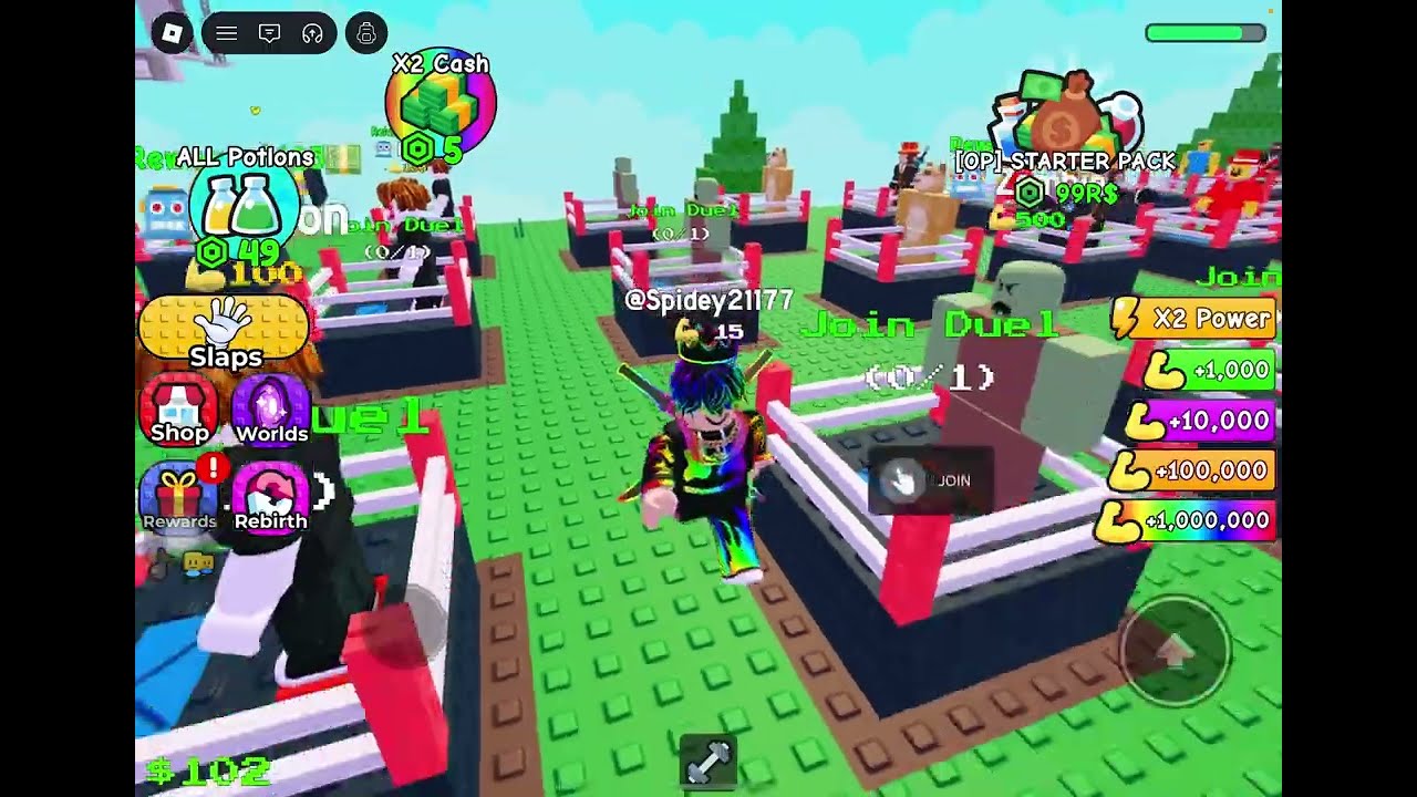 Playing slap fight