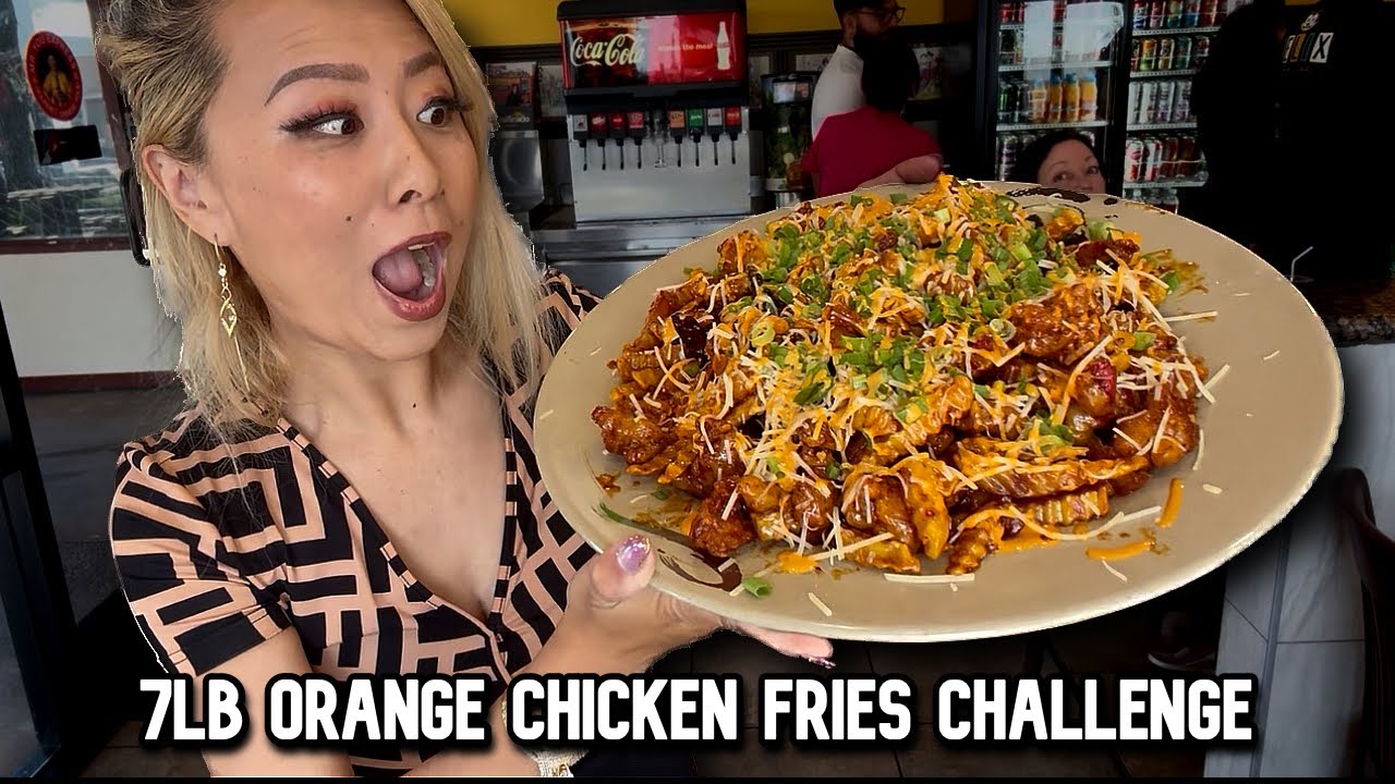 7LB ORANGE CHICKEN FRIES CHALLENGE at Mr. You in Montclair, CA!! #RainaisCrazy