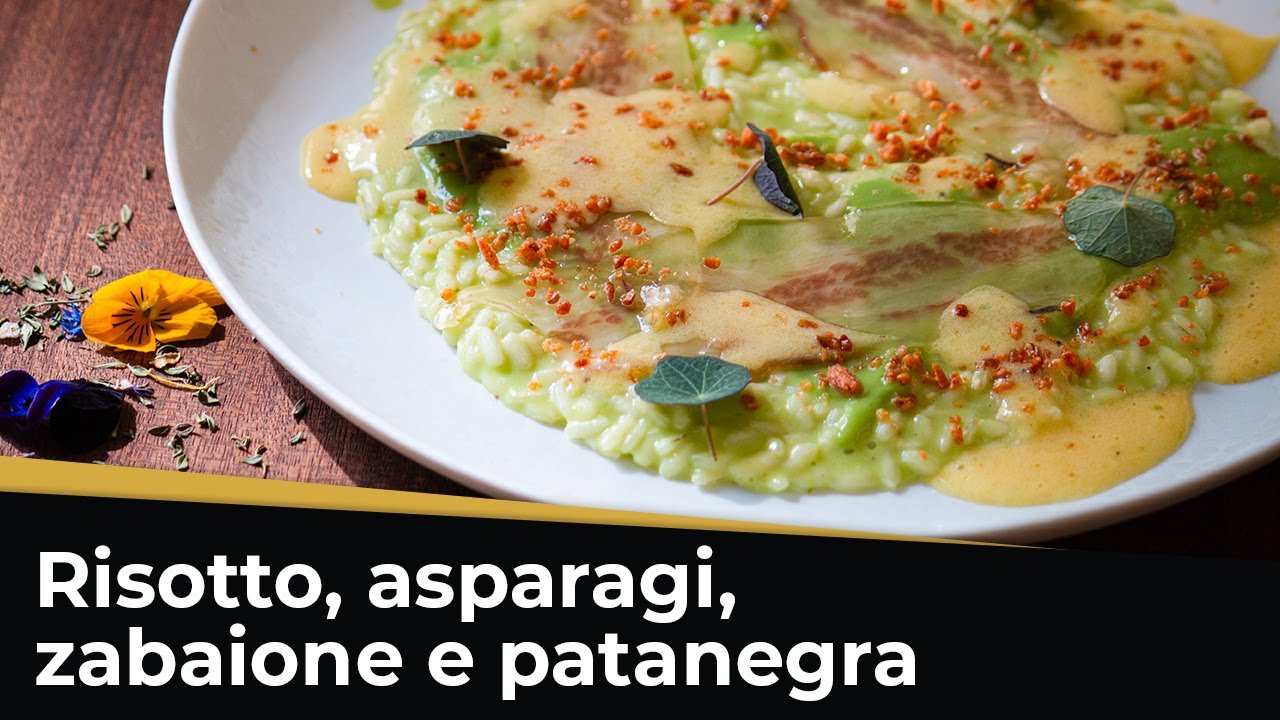 La ricetta del RISOTTO AGLI ASPARAGI con ZABAIONE e GUANCIALE | Primo piatto di Pasqua