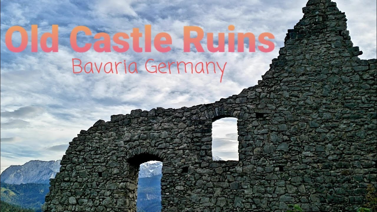 Castle Ruins, Panoramic Views, Bergruine Werdenfels in German Alps | Garmisch-Partenkirchen, Germany